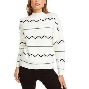 Lost + Wander Zig-Zag Pullover Mockneck Sweater